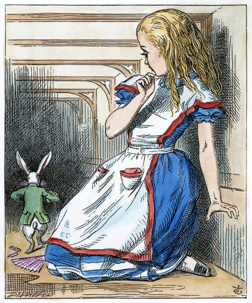 Alice In Wonderland, 1865./Nalice And The White Rabbit. Illustration By ...
